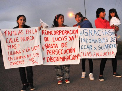 Protestas en Liliana SRL por la reincorporación de Lucas Castillo